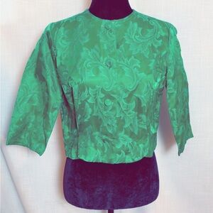 Vintage Green Silk Dress Jacket